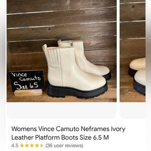 Vince Camuto Cream Boots